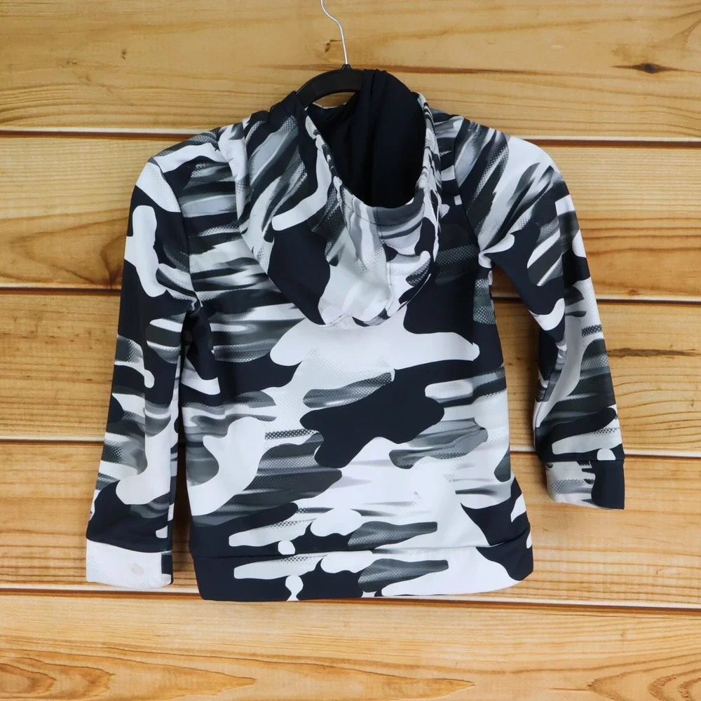 Under Armour Sweatshirt Pullover Boys‎ YSM Black Camouflage Hooded Front Pocket